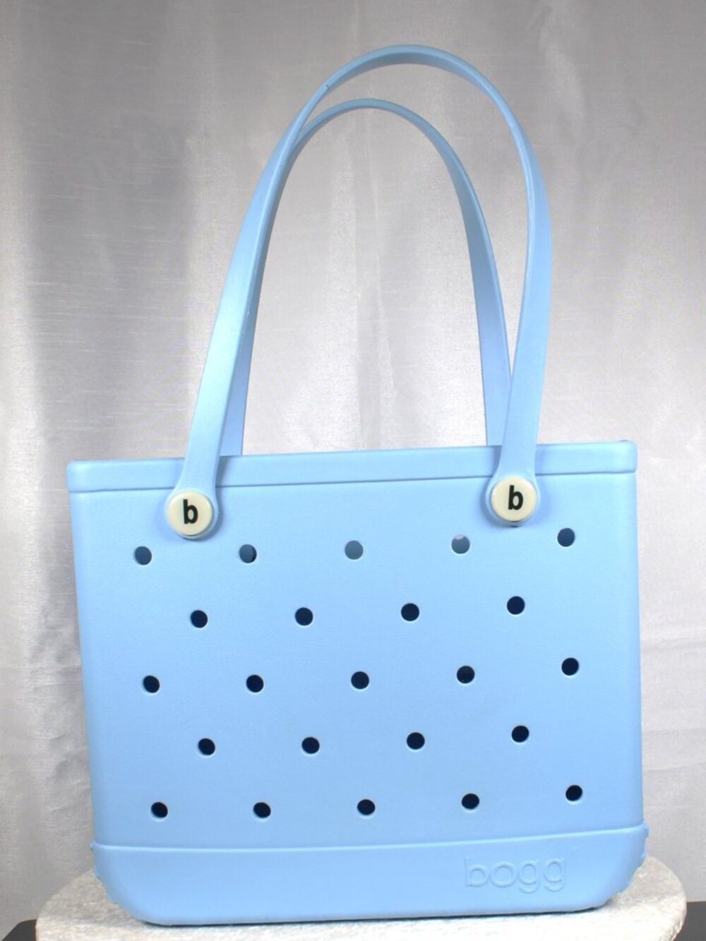 Bogg Bag Baby Blue Waterproof Washable Beach Pool Tote with Clear Pouch